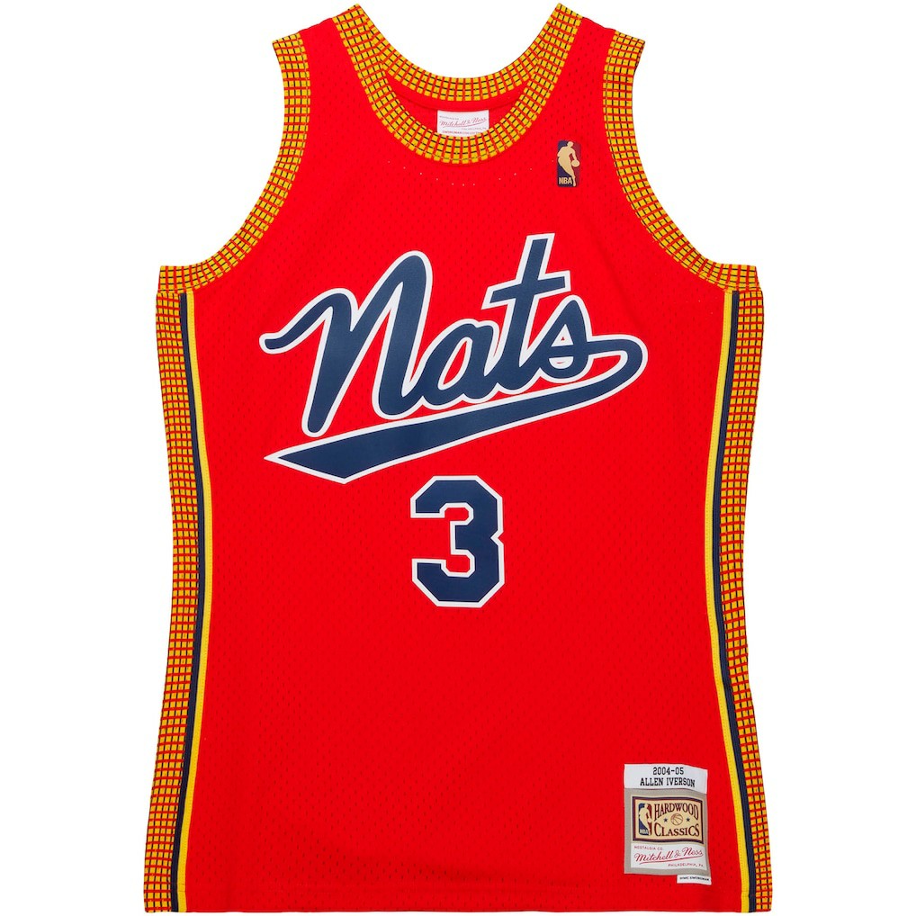 Allen Iverson Philadelphia 76ers 2004/05 Hardwood Classics Swingman Jersey Red - Mitchell & Ness