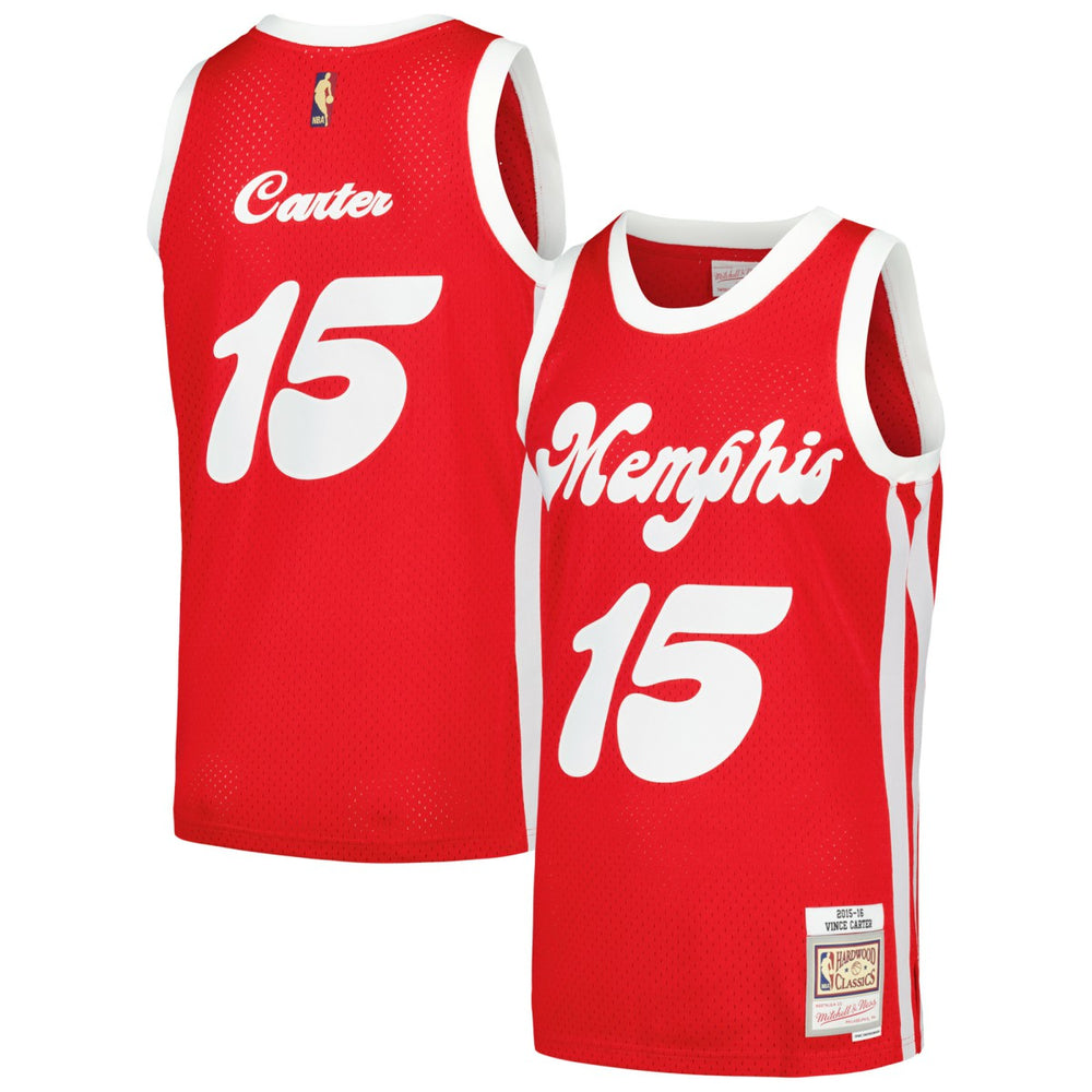 Vince Carter Memphis Grizzlies 2015/16 Hardwood Classics Swingman Jersey Red - Mitchell & Ness