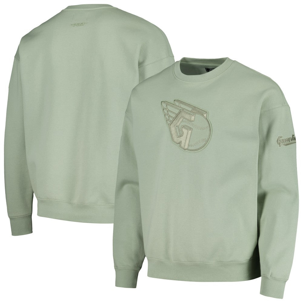 Cleveland Guardians Pro Standard Neutral Drop Shoulder Pullover Sweatshirt - Green Pullover