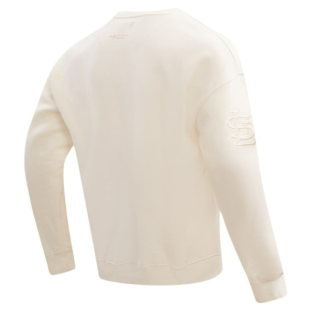 St. Louis Cardinals Pro Standard Neutral Drop Shoulder Pullover Sweatshirt - Cream Pullover