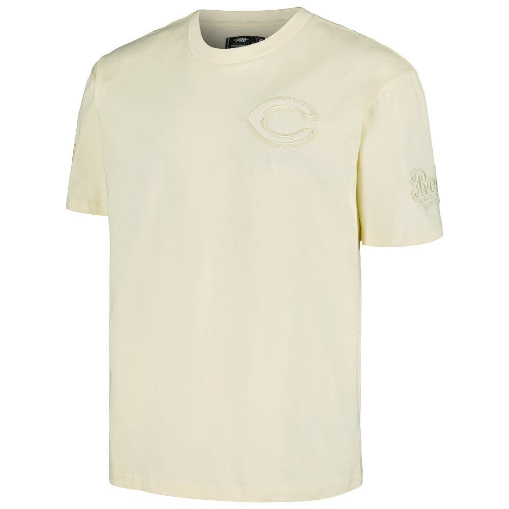 Cincinnati Reds Pro Standard Oversized Neutral CJ Dropped Shoulders T-Shirt - Cream T-shirts