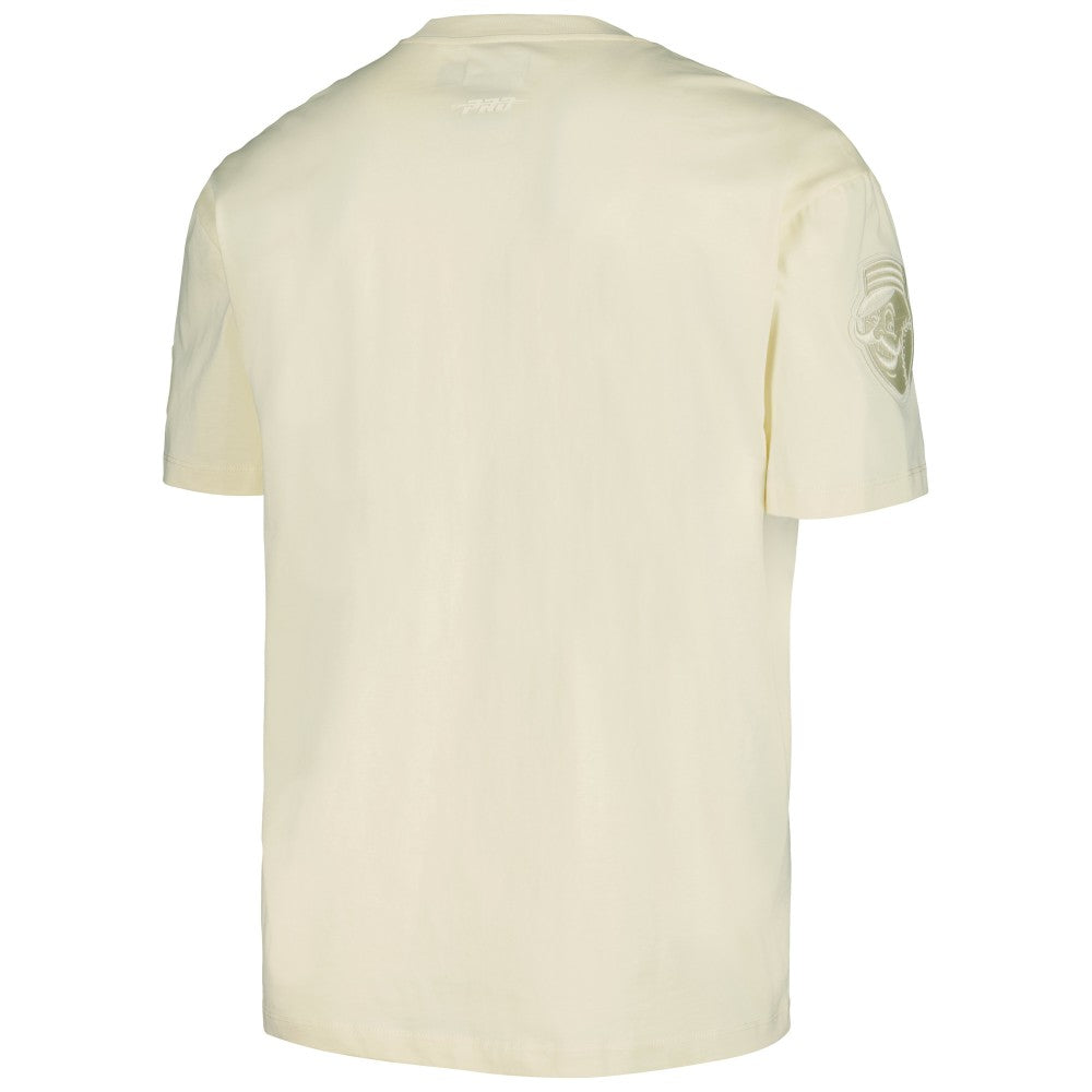 Cincinnati Reds Pro Standard Oversized Neutral CJ Dropped Shoulders T-Shirt - Cream T-shirts