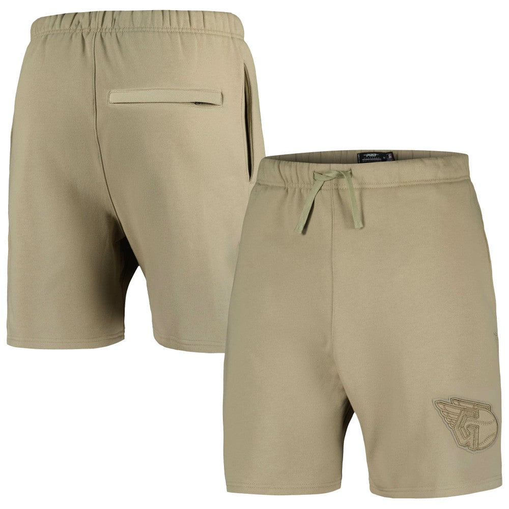 Cleveland Guardians Pro Standard Neutral Fleece Shorts - Khaki Shorts