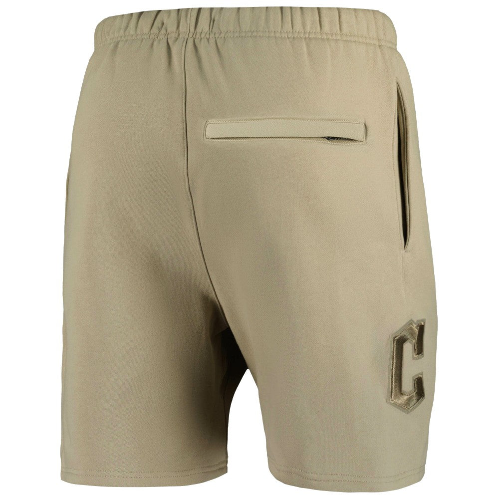 Cleveland Guardians Pro Standard Neutral Fleece Shorts - Khaki Shorts