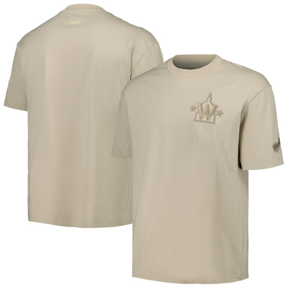 Washington Nationals Pro Standard Oversized Neutral CJ Dropped Shoulders T-Shirt - Tan T-shirts