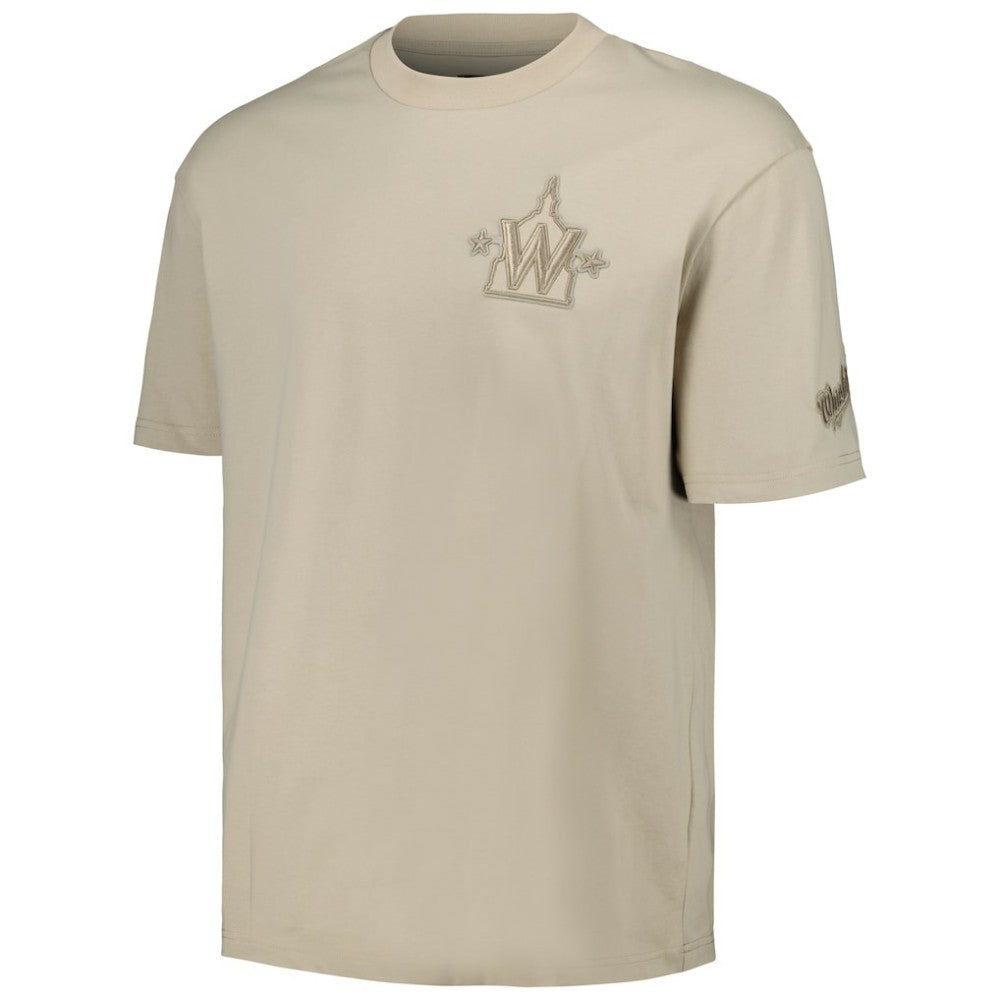 Washington Nationals Pro Standard Oversized Neutral CJ Dropped Shoulders T-Shirt - Tan T-shirts