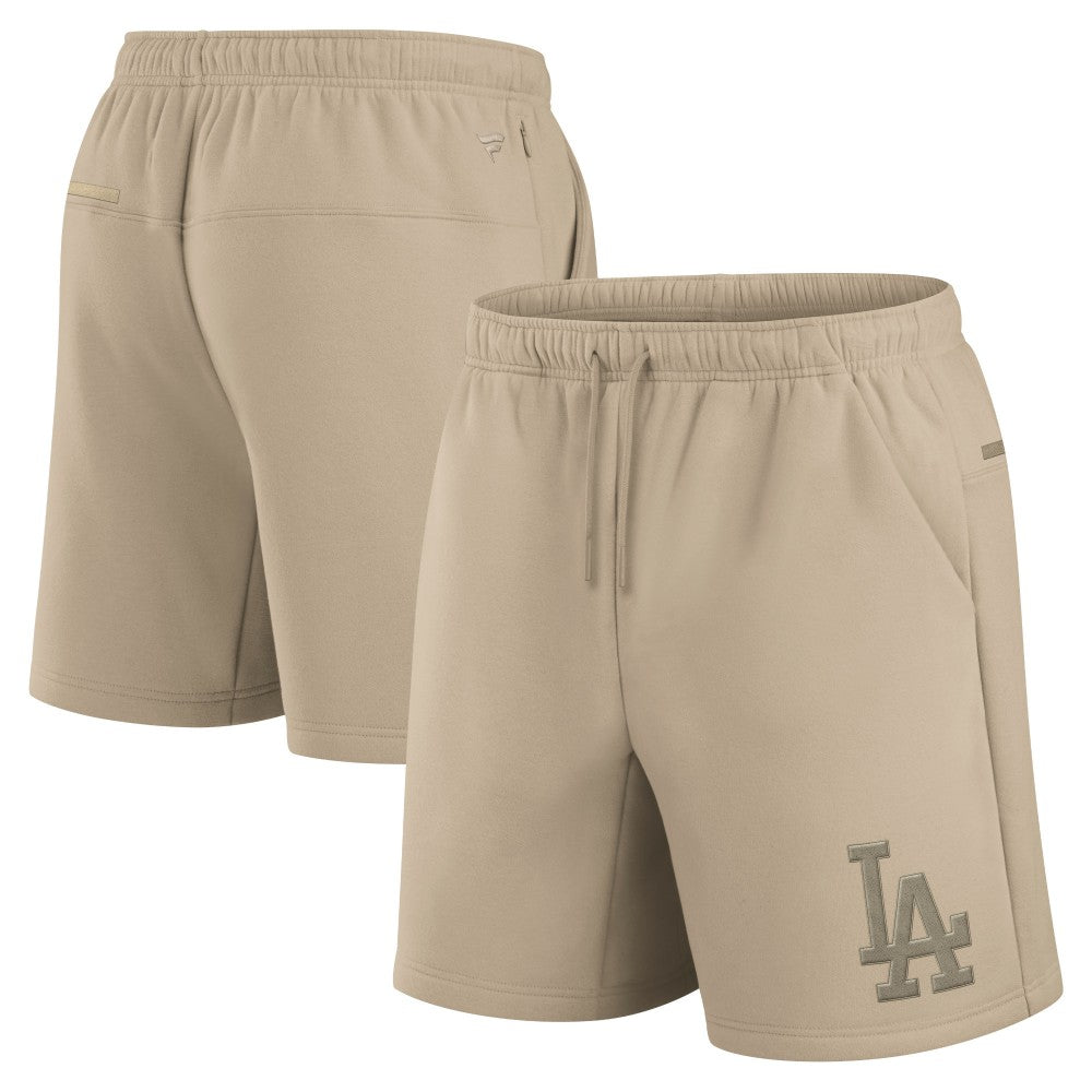 Los Angeles Dodgers Fanatics Unisex Elements Super Soft Fleece Shorts - Khaki Shorts