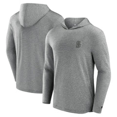Seattle Mariners Fanatics Front Office Tech Lightweight Hoodie T-Shirt - Black Hoodies