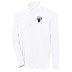 Chicago Bulls Antigua Hunk Quarter-Zip Pullover Top White outlet
