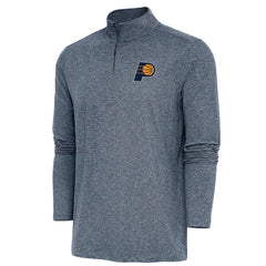 Indiana Pacers Antigua Hunk Quarter-Zip Pullover Top Heather Navy