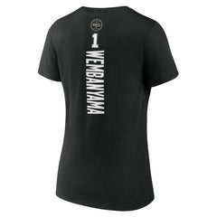 Victor Wembanyama San Antonio Spurs Women's Playmaker Name & Number V-Neck T-Shirt Black