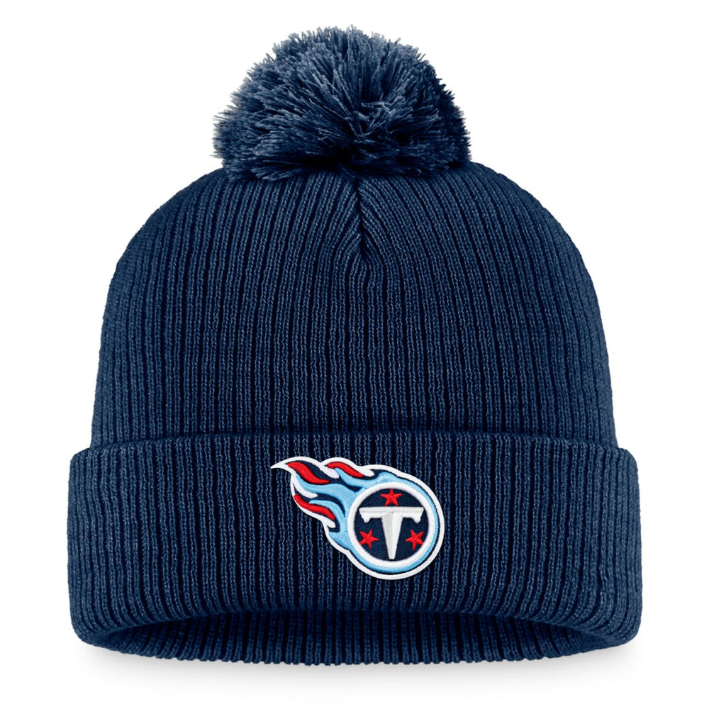 Tennessee Titans Women's Cuffed Knit Hat with Pom - Navy Hats
