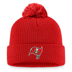 Tampa Bay Buccaneers Women's Logo Cuffed Knit Hat with Pom - Cardinal Hats