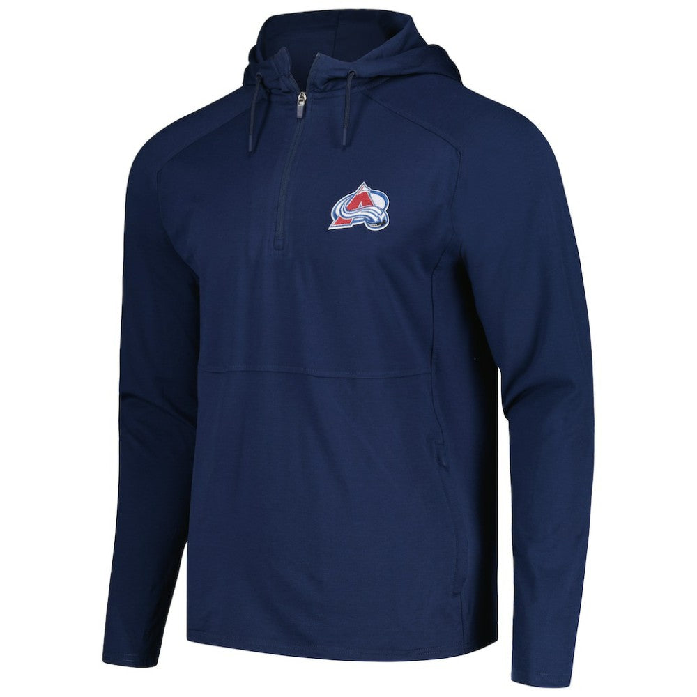 Colorado Avalanche Antigua Spikes Raglan Quarter-Zip Hoodie - Heather Navy | US 200360260