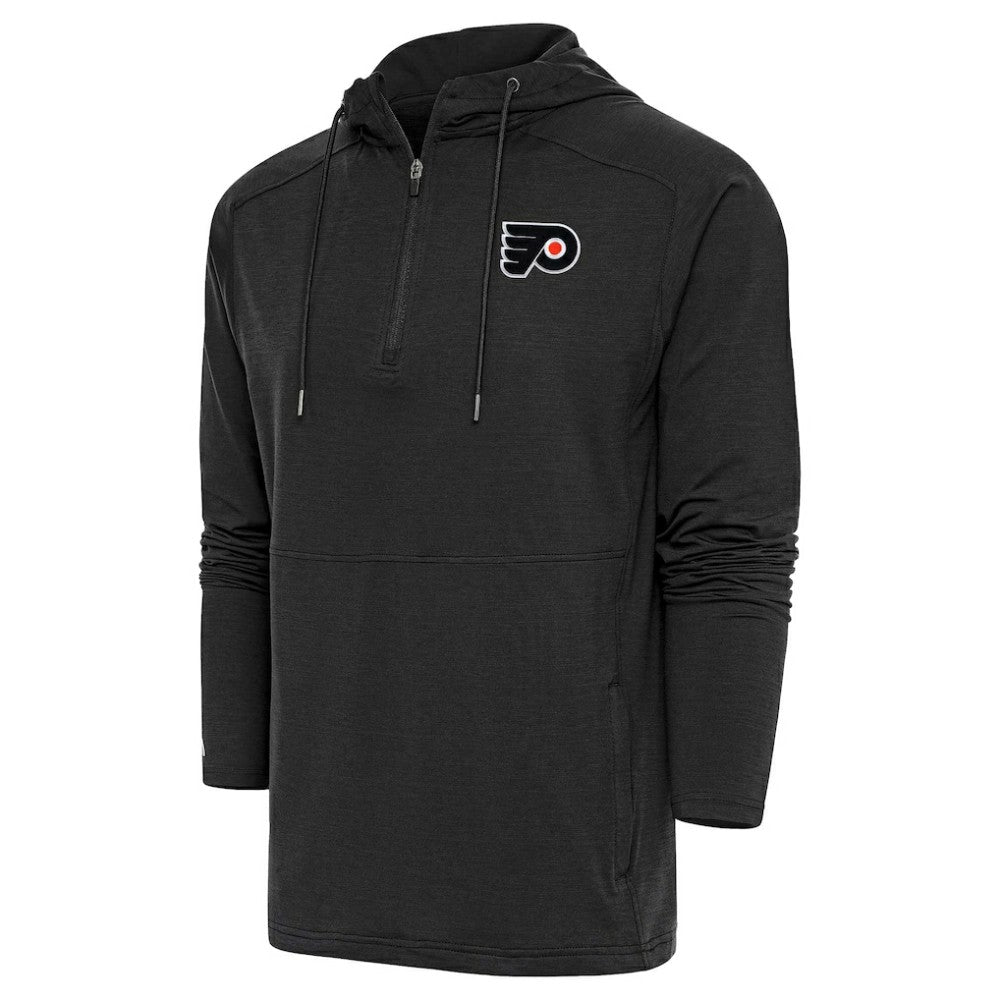 Philadelphia Flyers Antigua Spikes Raglan Quarter-Zip Hoodie - Heather Black | US 200360264