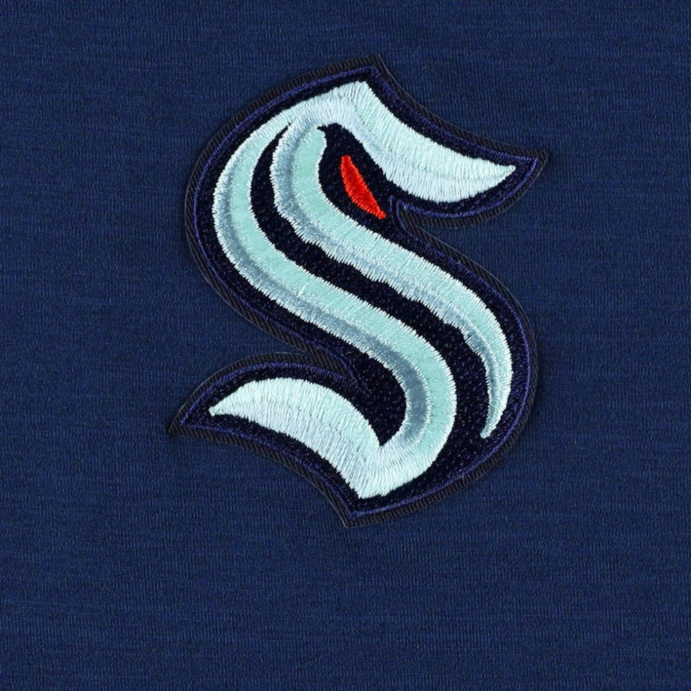 Seattle Kraken Antigua Spikes Raglan Quarter-Zip Hoodie - Heather Navy | US 200360266