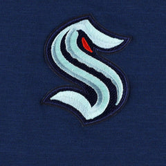 Seattle Kraken Antigua Spikes Raglan Quarter-Zip Hoodie - Heather Navy | US 200360266
