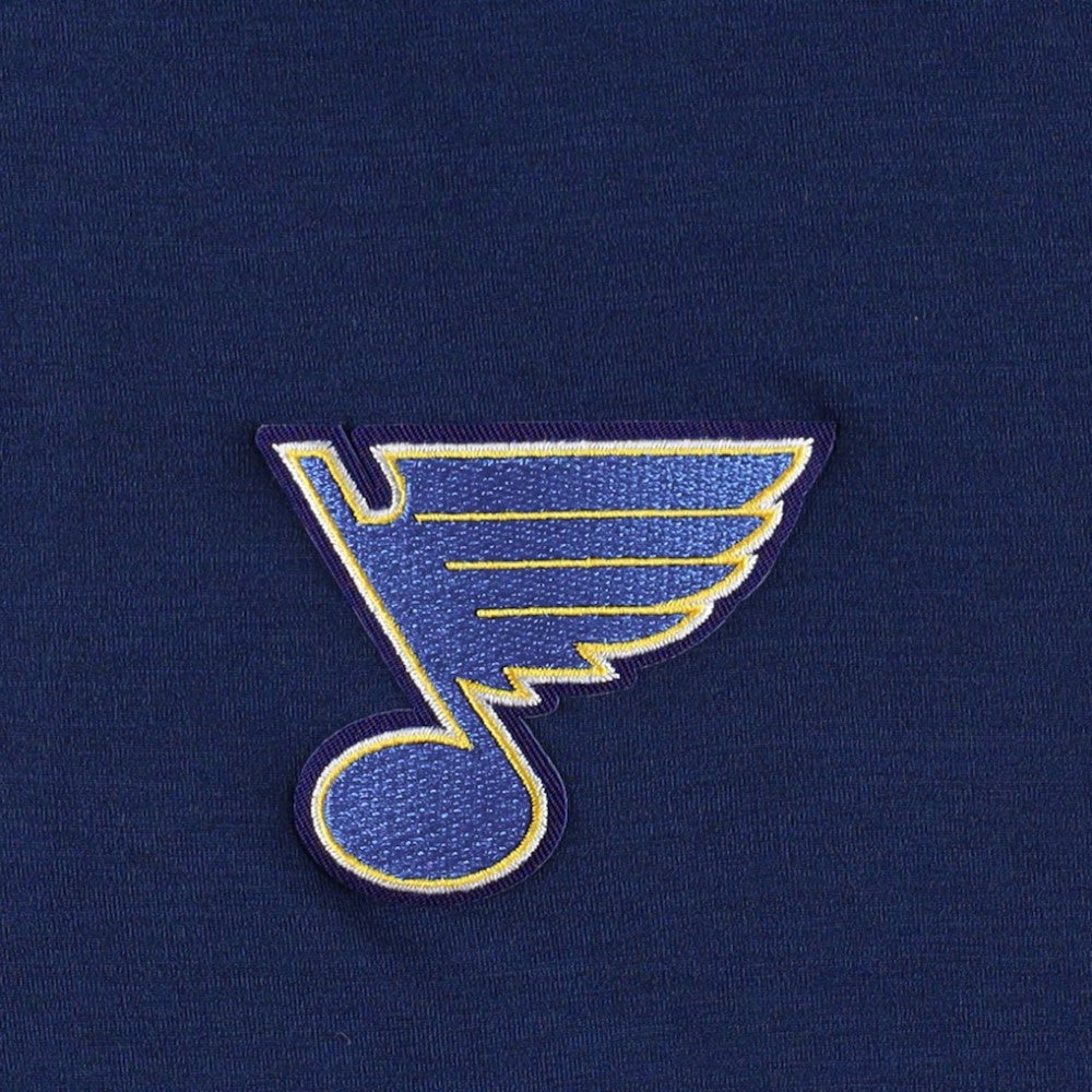 St. Louis Blues Antigua Spikes Raglan Quarter-Zip Hoodie - Heather Navy | US 200360267