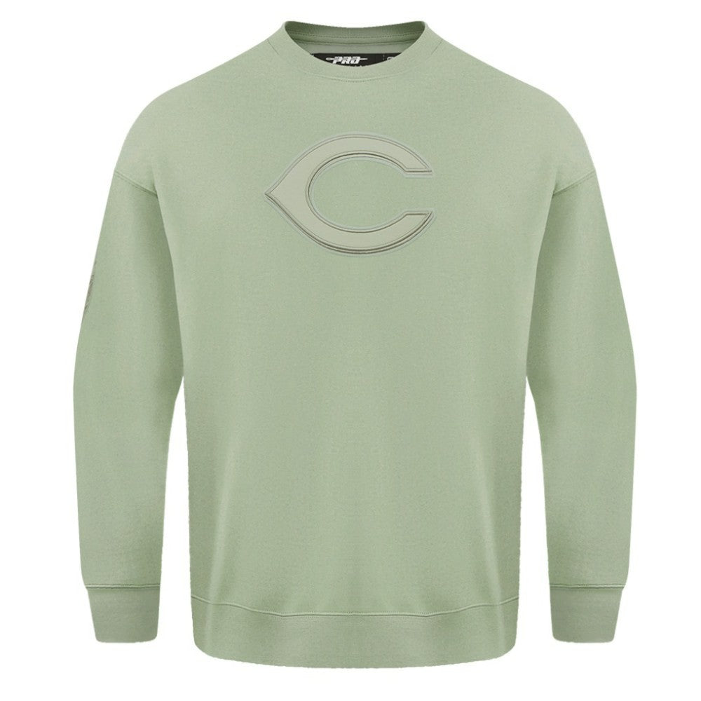 Cincinnati Reds Pro Standard Neutral Drop Shoulder Pullover Sweatshirt - Green Pullover