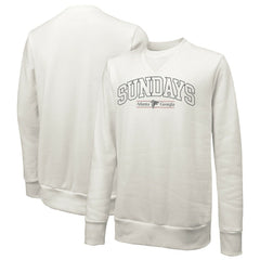 Atlanta Falcons Majestic Threads Unisex Sundays Block Letter Crewneck Pullover Sweatshirt - White Pullover
