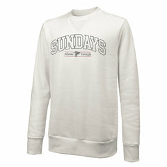Atlanta Falcons Majestic Threads Unisex Sundays Block Letter Crewneck Pullover Sweatshirt - White Pullover
