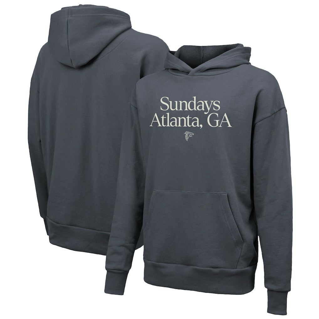 Atlanta Falcons Majestic Threads Unisex Sundays Pullover Hoodie - Gray Hoodies