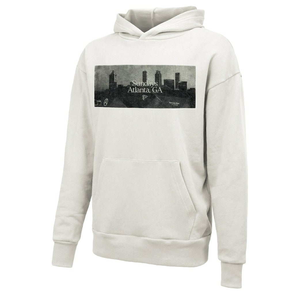 Atlanta Falcons Majestic Threads Unisex Sundays Skyline Pullover Hoodie - White Hoodies