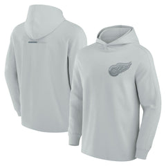 Detroit Red Wings Fanatics Elements Lightweight Tri-Blend Fleece Hoodie - Gray | US 200363660
