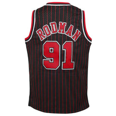 Dennis Rodman Chicago Bulls Youth 1995/96 Hardwood Classics Swingman Jersey Black - Mitchell & Ness