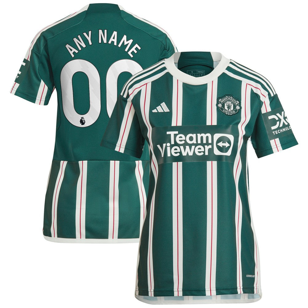 Manchester United Women's 2023/24 Away Replica Custom Jersey Green - Adidas discount