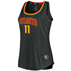 Trae Young Atlanta Hawks Women's Fast Break Tank Jersey Icon Edition Black - Fanatics