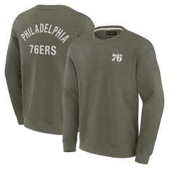 Philadelphia 76ers Unisex Elements Super Soft Fleece Pullover Sweatshirt Olive - Fanatics
