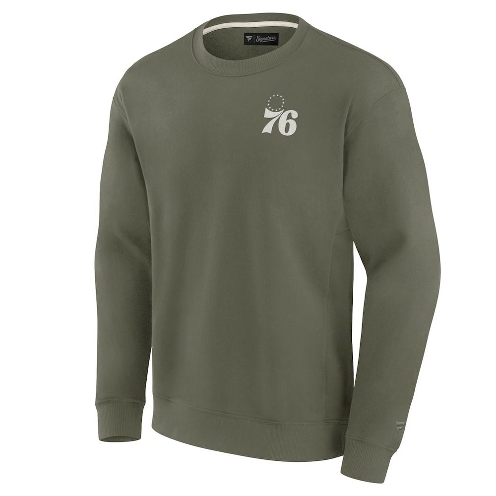 Philadelphia 76ers Unisex Elements Super Soft Fleece Pullover Sweatshirt Olive - Fanatics