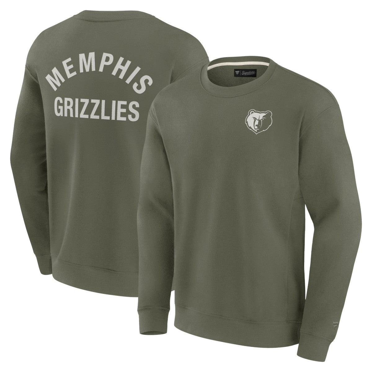 Memphis Grizzlies Unisex Elements Super Soft Fleece Pullover Sweatshirt Olive - Fanatics