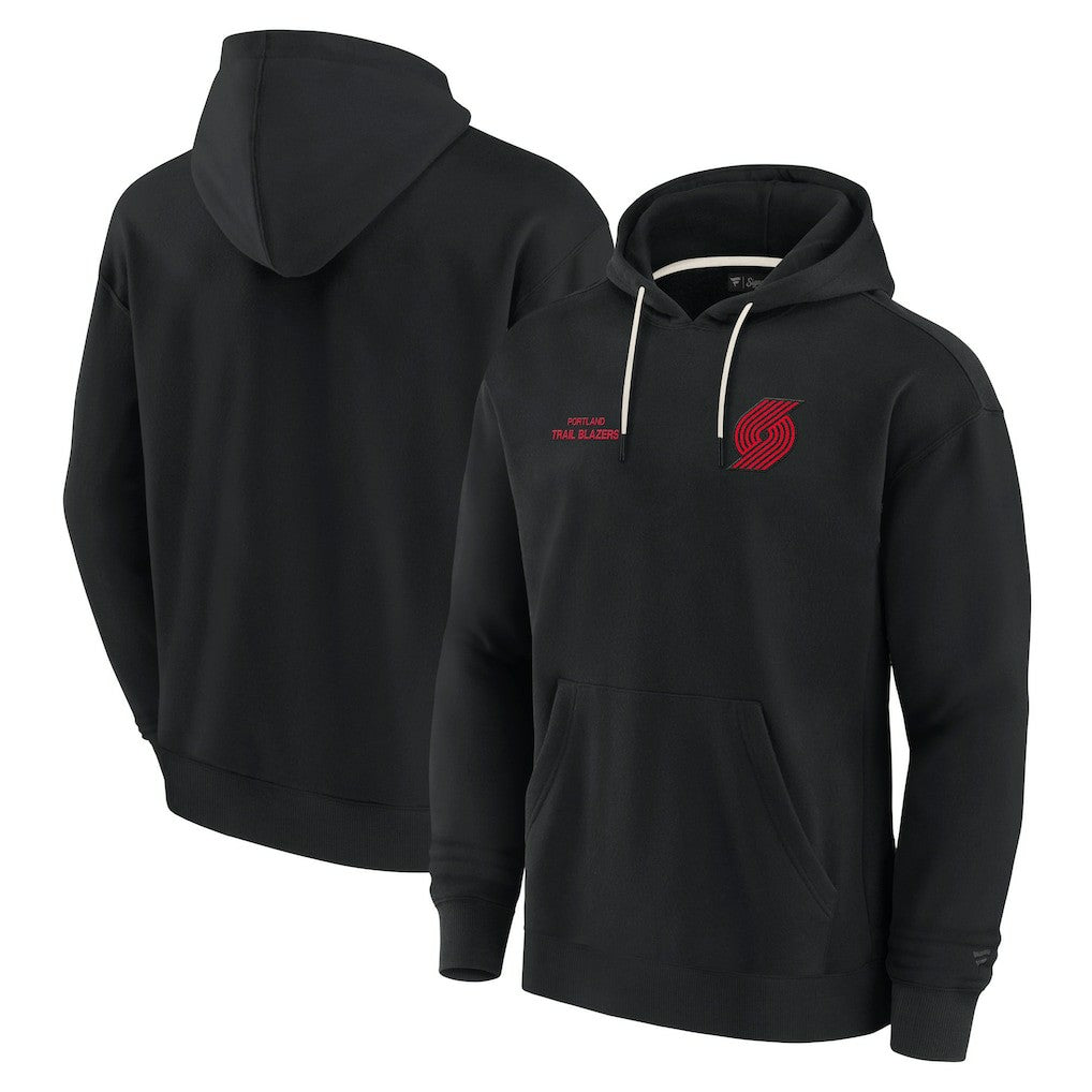 Portland Trail Blazers Unisex Elements Super Soft Fleece Pullover Hoodie Black - Fanatics
