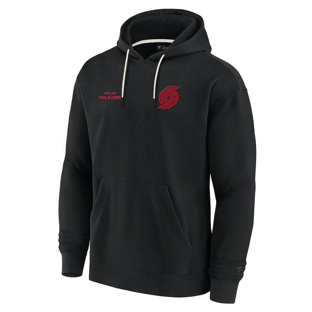Portland Trail Blazers Unisex Elements Super Soft Fleece Pullover Hoodie Black - Fanatics