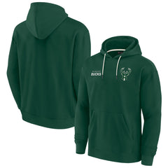 Milwaukee Bucks Unisex Elements Super Soft Fleece Pullover Hoodie Hunter Green - Fanatics