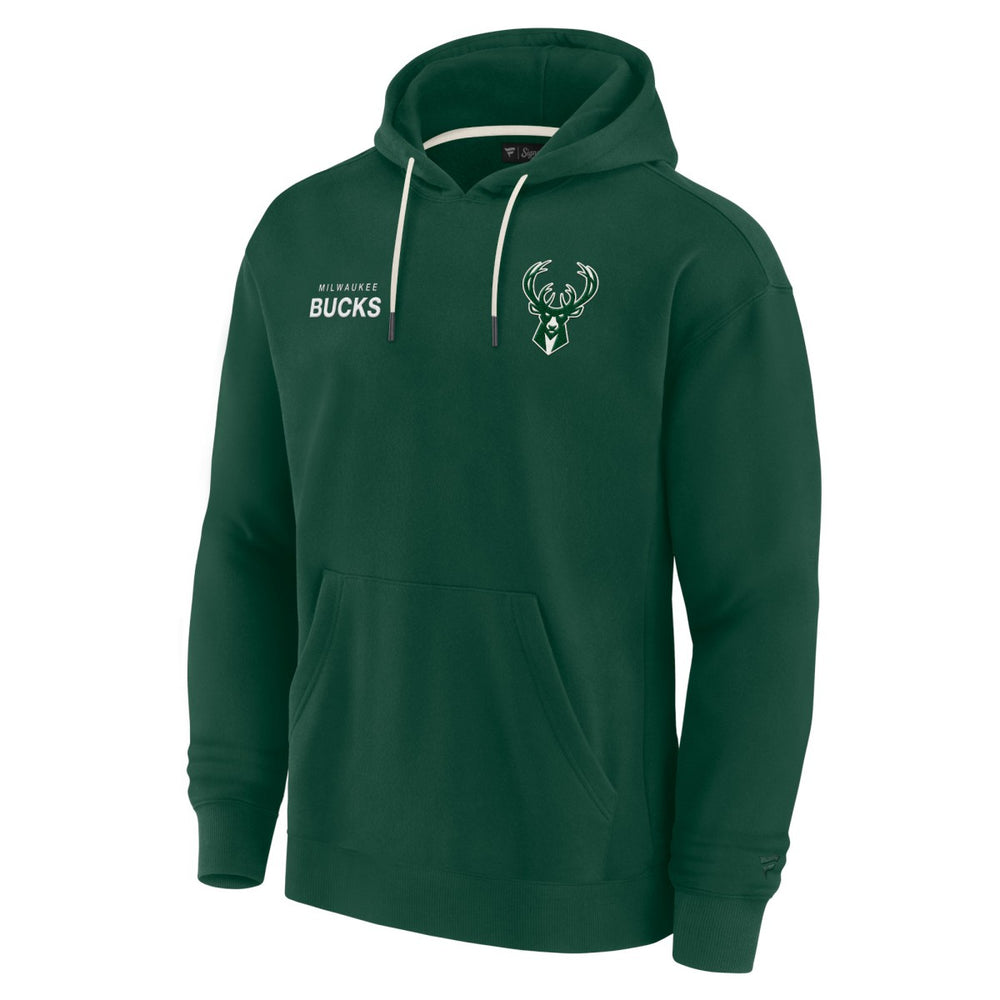 Milwaukee Bucks Unisex Elements Super Soft Fleece Pullover Hoodie Hunter Green - Fanatics