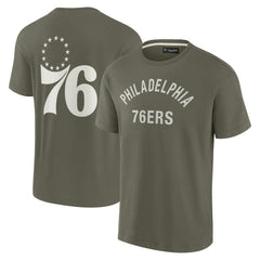 Philadelphia 76ers Unisex Elements Super Soft Short Sleeve T-Shirt Olive - Fanatics