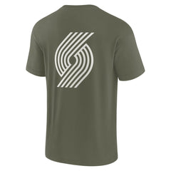Portland Trail Blazers Unisex Elements Super Soft Short Sleeve T-Shirt Olive - Fanatics