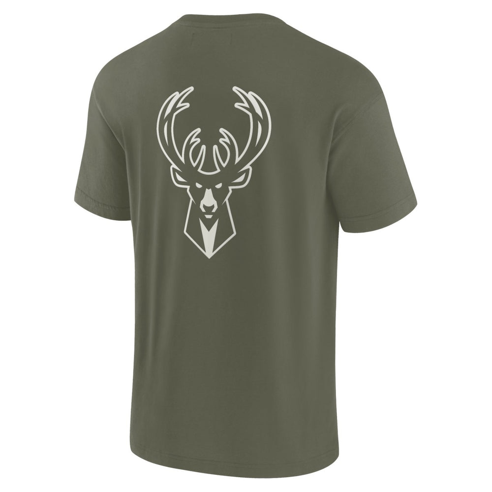 Milwaukee Bucks Unisex Elements Super Soft Short Sleeve T-Shirt Olive - Fanatics outlet