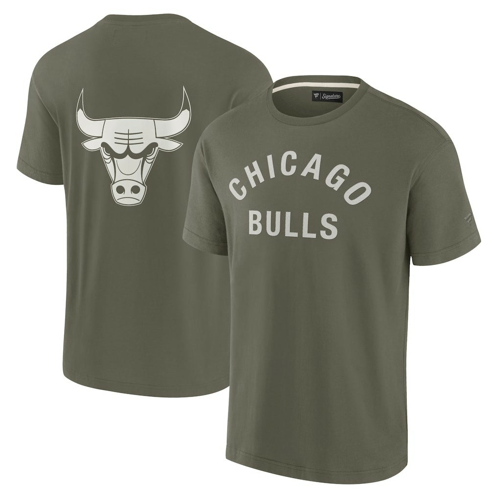 Chicago Bulls Unisex Elements Super Soft Short Sleeve T-Shirt Olive - Fanatics