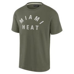Miami Heat Unisex Elements Super Soft Short Sleeve T-Shirt Olive - Fanatics