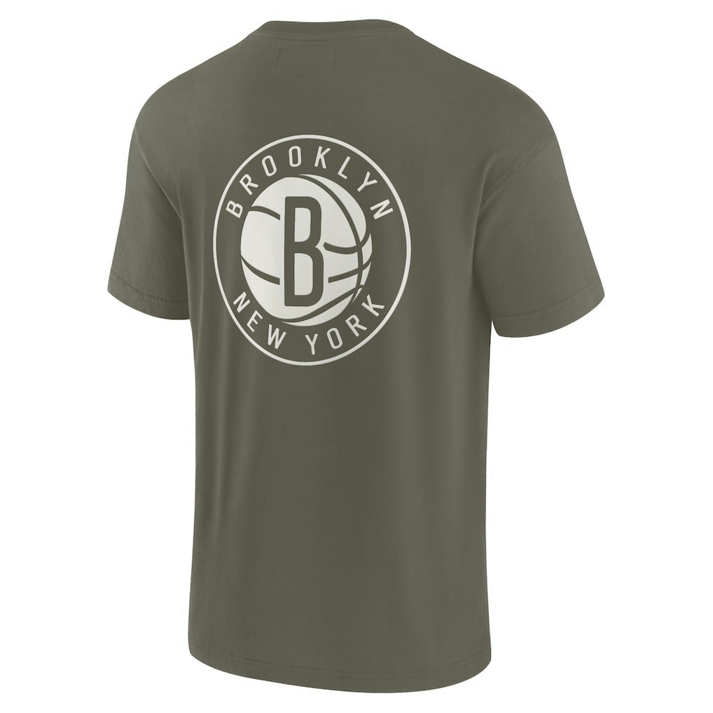 Brooklyn Nets Unisex Elements Super Soft Short Sleeve T-Shirt Olive - Fanatics