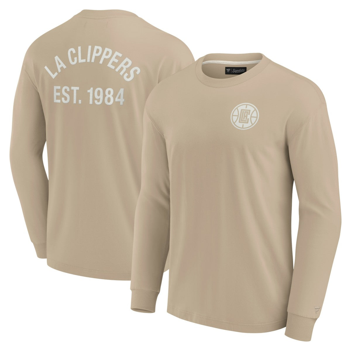 LA Clippers Unisex Elements Super Soft Long Sleeve T-Shirt Khaki - Fanatics
