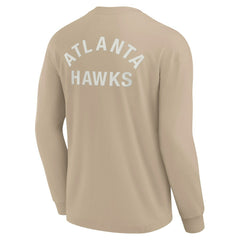 Atlanta Hawks Unisex Elements Super Soft Long Sleeve T-Shirt Khaki - Fanatics