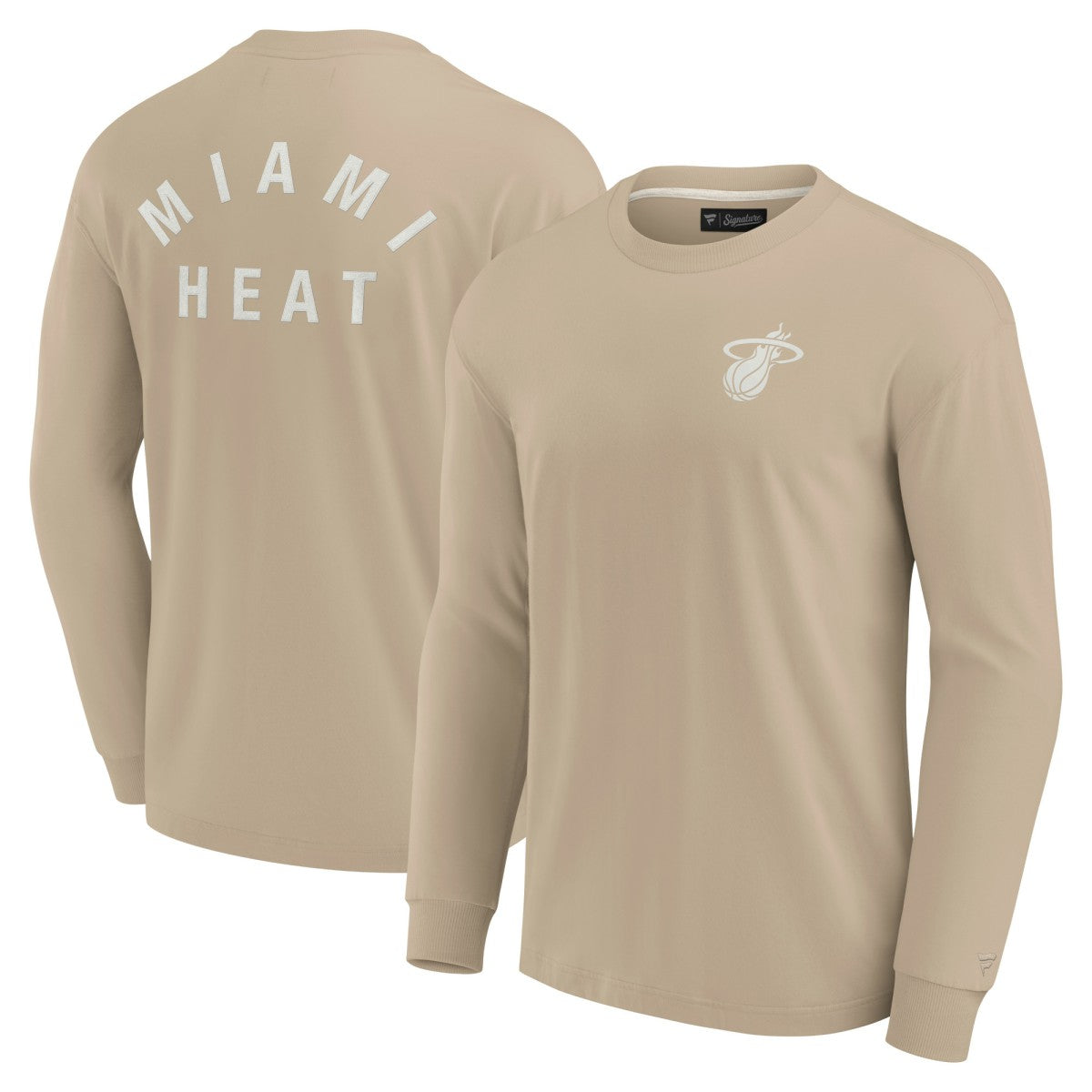 Miami Heat Unisex Elements Super Soft Long Sleeve T-Shirt Khaki - Fanatics