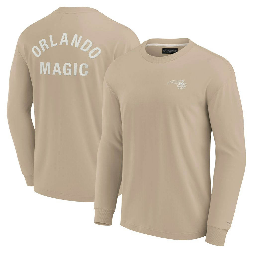 Orlando Magic Unisex Elements Super Soft Long Sleeve T-Shirt Khaki - Fanatics