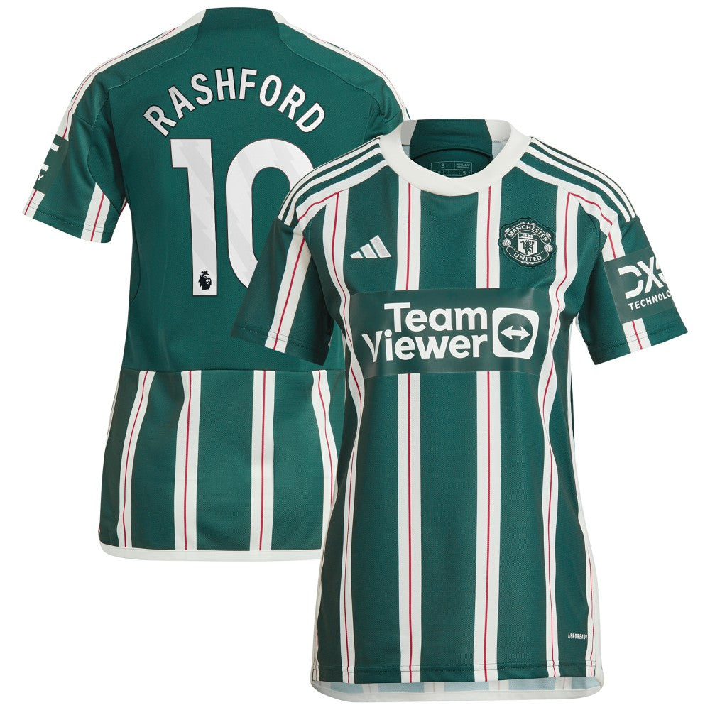Marcus Rashford Manchester United Women's 2023/24 Away Replica Player Jersey Green - Adidas on sale