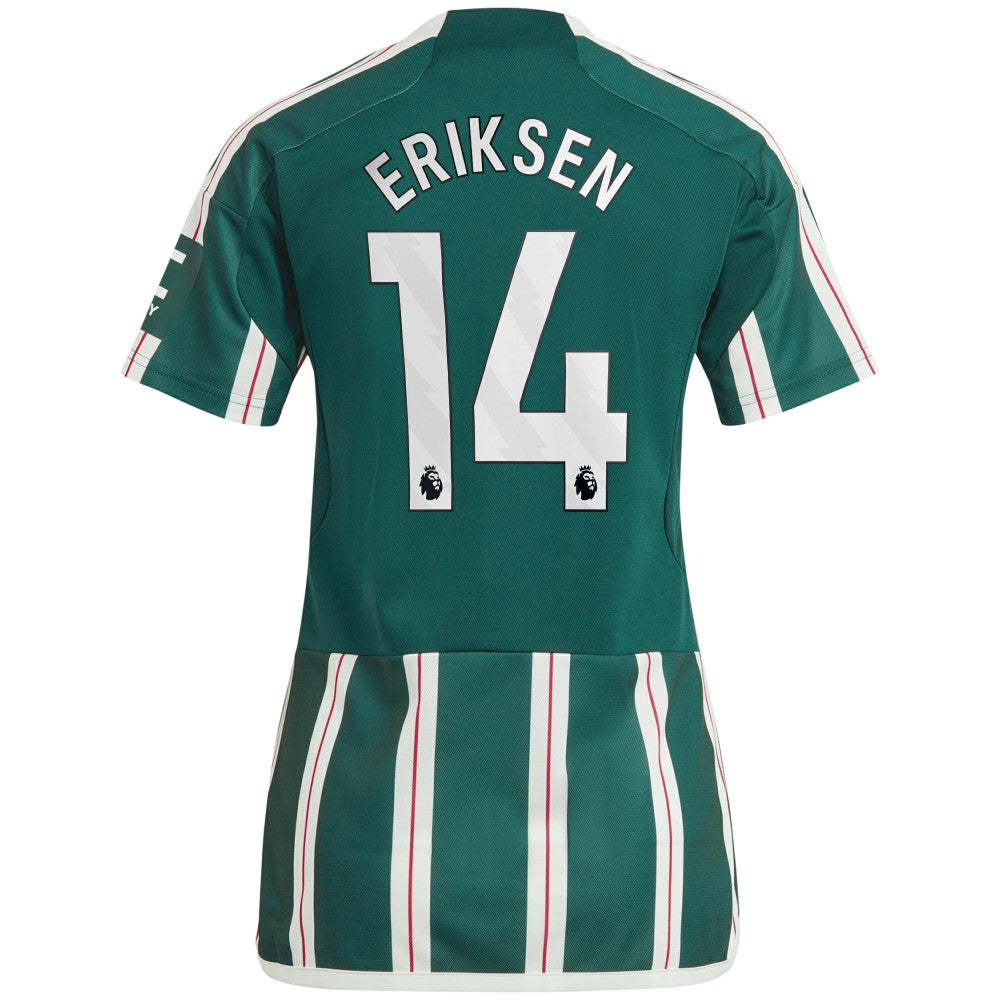 Christian Eriksen Manchester United Women's 2023/24 Away Replica Player Jersey Green - Adidas discount
